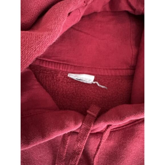 Nike Sportswear Club Fleece Swoosh Logo Men's Hoodie Sweatshirt Dark Red XL - Picture 6 of 6